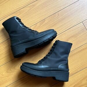 Kate Spade Black Lace-Up Boots